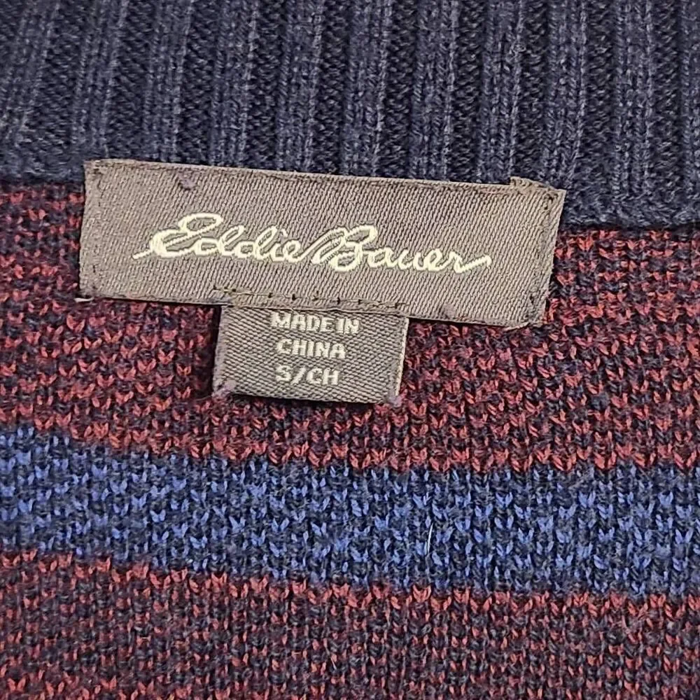 Eddie‎ Bauer Women's 1/2 zip Pullover Sweater Fair Isle Nordic size small